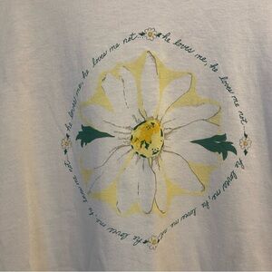 New NWT Vintage Hartstrings short sleeve flower Daisy loves me not tee t-shirt